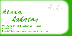 alexa lakatos business card